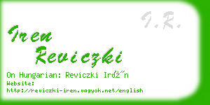 iren reviczki business card